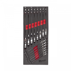 Set 15 chei fixe Milwaukee MAX BITE™ cu clichet și cap pivotant 8-22 mm