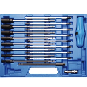 Set 19 piese BGS varfuri surubelnita duble + chei tubulare, maner dublu