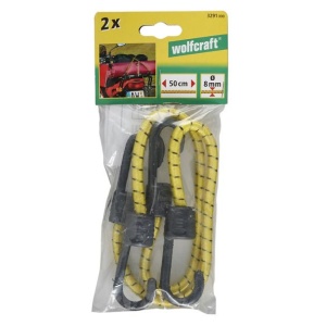 Set 2 corzi elastice cu carlige Wolfcraft 3291000, lungime 0.7 m, diametru 10 mm - Img 3