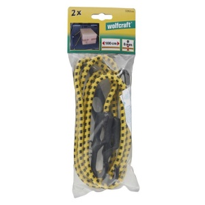 Set 2 corzi elastice cu carlige Wolfcraft 3292000, lungime 1 m, diametru 10 mm - Img 3