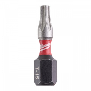 Set 25 buc cap surubelnita Torx (TX) TX15 x 25 mm Milwaukee SHOCKWAVE - Img 1