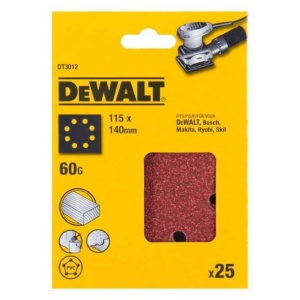 Set 25 foi abrazive DeWalt DT3012, 115 x 140 mm, G60 - Img 1