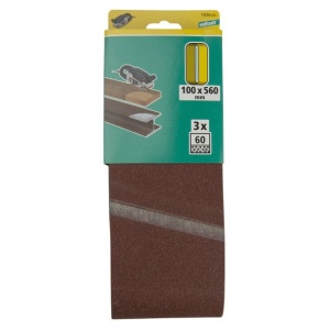 Set 3 benzi de slefuit Wolfcraft 1934000, pentru lemn si metale, Gr. A60, 100x560 mm - Img 2