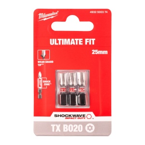 Set 3 biti de impact Milwaukee Shockwave Impact Duty™, TX BO20x25mm - Img 2