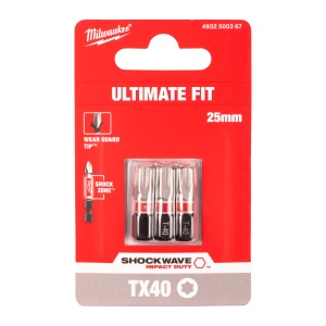 Set 3 biti de impact Milwaukee Shockwave Impact Duty™, TX40x25mm - Img 2