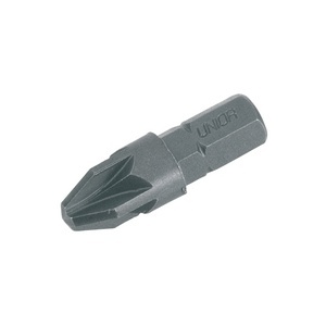Set 3 biti hexagonali Unior 1/4” Forma C 6,3 – profil Pozidrive, DIM PZ 2, D 6, L 25