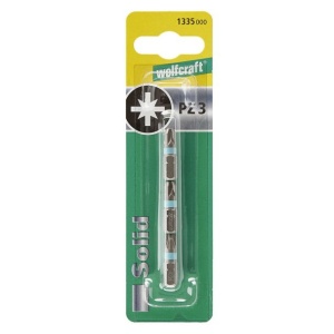 Set 3 biti pentru insurubat Wolfcraft 1335000, PZ3, prindere E63, lungime 25 mm - Img 2