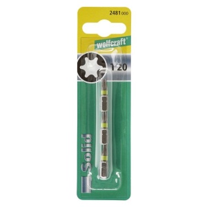 Set 3 biti pentru insurubat Wolfcraft 2481000, TX 20,prindere E63, lungime 25 mm - Img 2