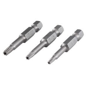 Set 3 biti siguranta Wolfcraft 1261000, TX10-15-20, lungime 50 mm, prindere E63 - Img 1