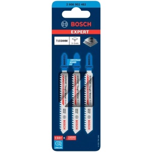Set 3 panze fierastrau pendular Bosch tija cu un prag de prindere (T), 92 mm, inox, taiere dreapta, fina
