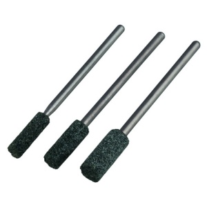 Set 3 pietre cilindrice pentru ascutit lantul la drujba Wolfcraft 2175000, tija prindere 2.3 mm, diametru 4/4,8/5,5 mm - Img 1
