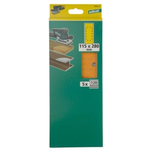 Set 5 foi abrazive Wolfcraft 1983000, pentru lemn si metale, Gr. A120, 115x280 mm - Img 2
