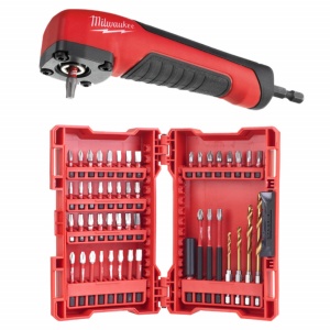 Set 59 piese Milwaukee biti 48 biti + adaptor la unghi de 90 grade Milwaukee