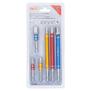 Set 6 adaptoare BGS pentru masini de gaurit/insurubat, 75 - 150mm - Img 4