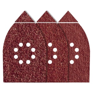 Set 6 foi abrazive autoadezive Wolfcraft 1760000, Gr. 80/ 120/ 240, perforate, 107x142 mm cu scai