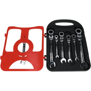 Set 7 chei combinate fixe Rothenberger inelare cu clichet tip ROCLICK, 8-19 mm