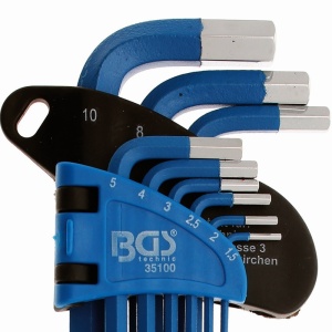 Set 9 chei imbus tip L cap sferic extra-lungi, magnetice, 1.5 - 10 mm - Img 2