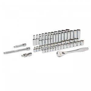 Antrenor cu clichet ⅜″ Milwaukee + set chei tubulare metric și imperial (56buc )
