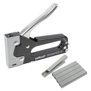 Set capsator manual tacocraft 6 + 1000 capse Wolfcraft 7090000, capse tip 053 de la 4 - 10 mm, carcasa metal - Img 1