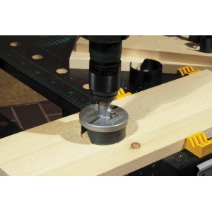 Set carote standard Wolfcraft 2164000, cu 7 carote cu diametre multiple:25, 32, 38, 45, 50, 56, 62 mm, adancime de taiere 23 mm, tija triunghiulara - Img 5