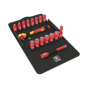 Set Chei Tubulare cu Ratchet Wera VDE 8100 SB Zyklop husa transport 17 piese 295 x 178 x 60 mm 05004970001