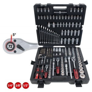 Set chei tubulare KS TOOLS 1/4" + 3/8" + 1/2" , 216 piese - Img 3