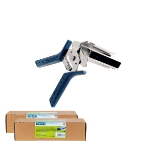 Set Cleste legat via Rapid LIG150, cu magazie si 2 cutii de Capse pentru vie C50 4-14mm, galvanizate, 4.200 cutie - Img 1