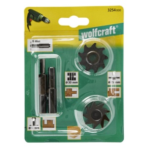 Set freze universale Wolfcraft 3254000, 30-35 mm, tija 8 mm - Img 5