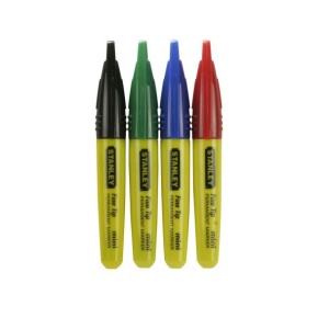 Set minimarker Stanley 2-47-329, cu varf subtire, negru, rosu, verde, albastru, 4buc/set - Img 3
