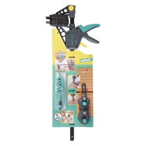 Set montare terasa Wolfcraft 6988000, menghina, adaptor pentru gaurire, burghiu, zencuitor, opritor adancime, 5 distantiere - Img 6