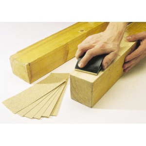Set slefuire Wolfcraft 2898000, slefuitor din plastic 130x70x32 mm + 50 benzi de slefuire - Img 3