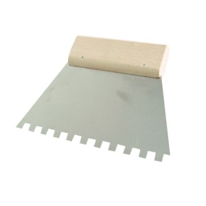 SPATULA INOX DINTATA CU MANER LEMN - Img 4