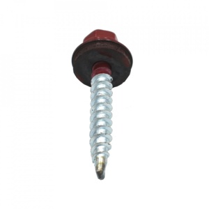 Suruburi Autoforante cu cap hexagonal, DIN 7504K, filet lemn (OFA), RAL 3011+saiba EPDM, 4.8x20mm, 250 bucati - Img 3