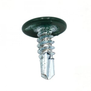 Suruburi Autoforante cu cap plat + saiba, RAL 6005, 4.2x13mm, 500 bucati - Img 2