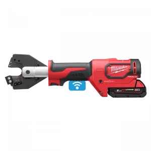 Taietor hidraulic de cabluri cu acumulator Milwaukee M18 ONEHCC-201C CU/AL SET, taie cablu Cu/Al ∅ 35 mm, livrat cu acumulator, valiza