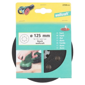Talpa de slefuit Wolfcraft 2258000, prindere Velcro, 8 gauri, D 125 mm - Img 2