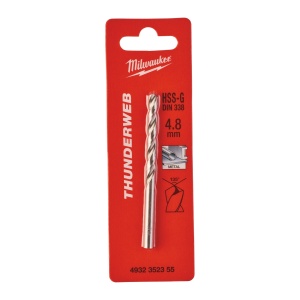 THUNDERWEB - Burghie metal HSS Ground - DIN338 Milwaukee Ø 4.8x52x86 mm - blister 1 buc - Img 2