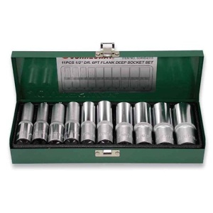 Trusa 11 piese chei tubulare Jonnesway 1/2" 6 laturi lungi