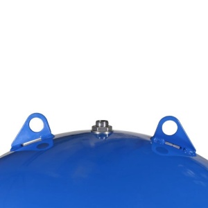 Vas de expansiune vertical Wassertechnik WTH300VMBLUE, apa rece, volum 300 l, presiune max.10 bari, cu suport, manometru - Img 2
