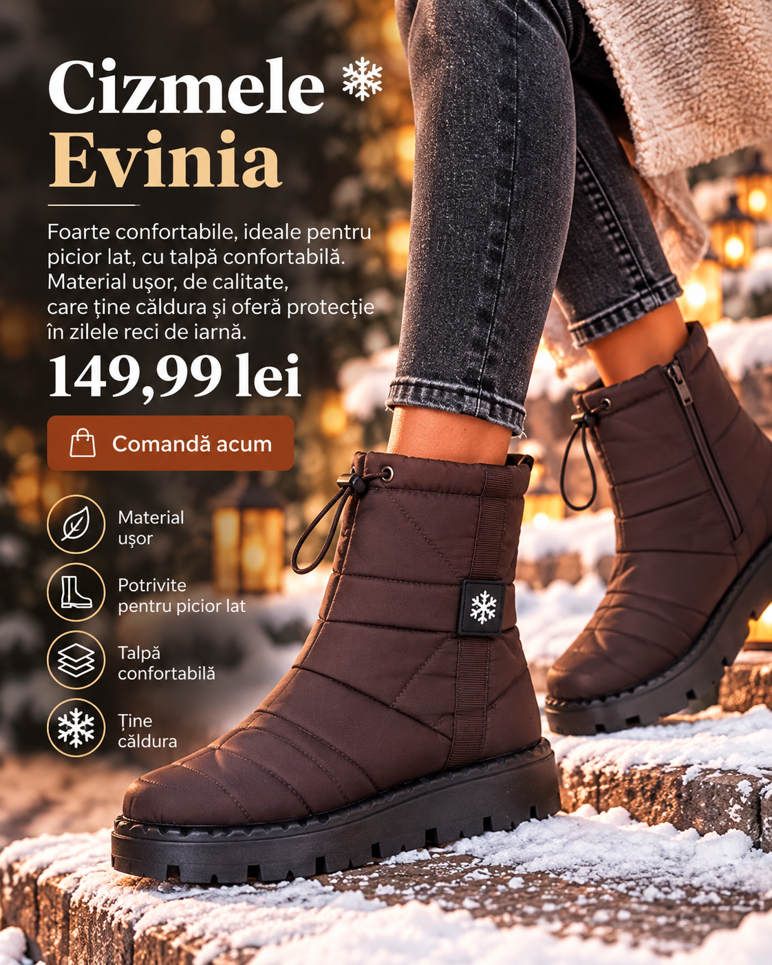Cizmele Evinia - Confort și căldură