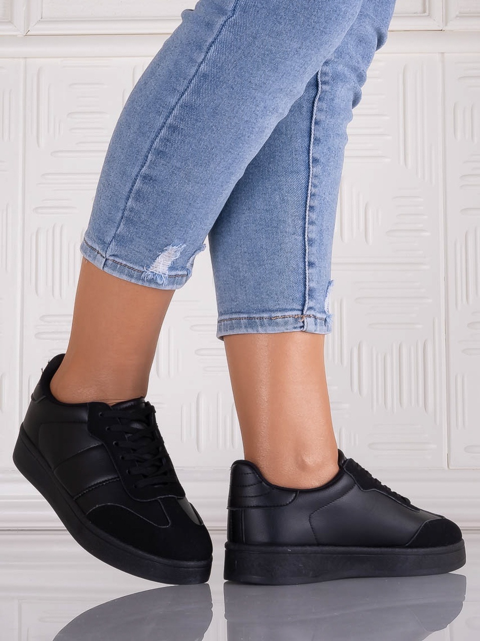 Adidasi dama Negri din Piele Ecologica Alenoa - YIYI - imagine 2