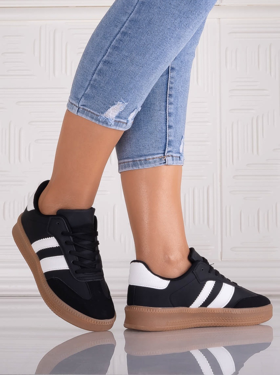 Adidasi dama Negri din Piele Ecologica Sanema - YIYI - imagine 3