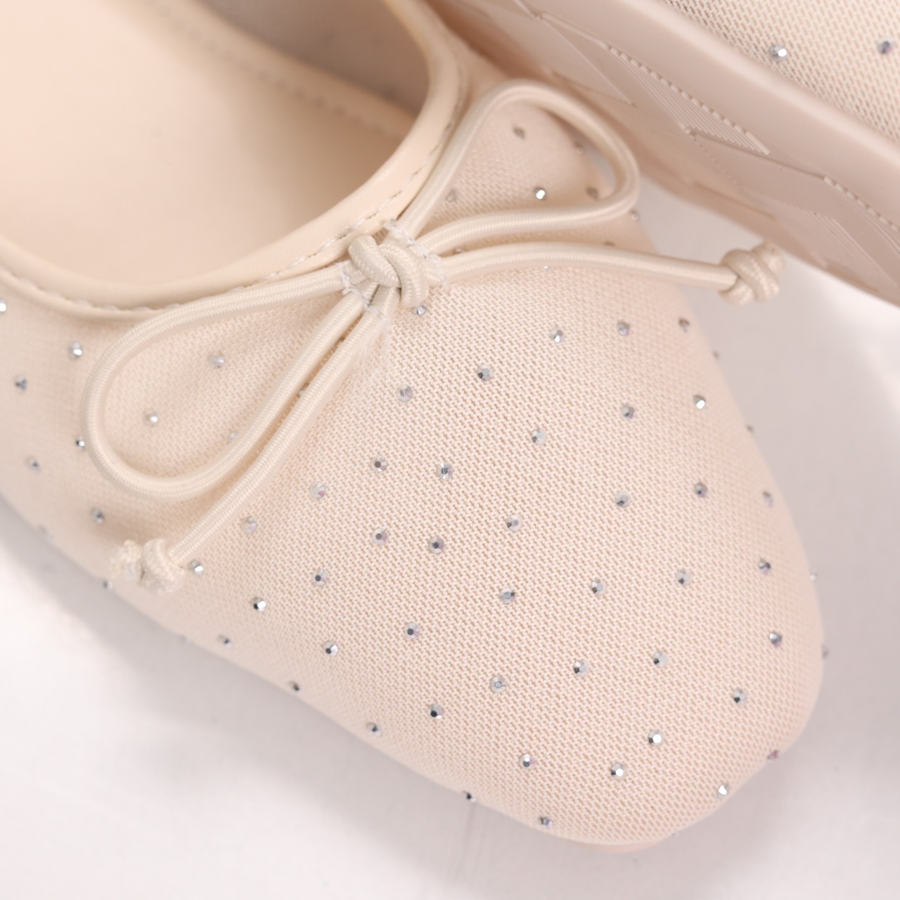 Balerini dama Bej din Textil Lerina - 5 | YEO