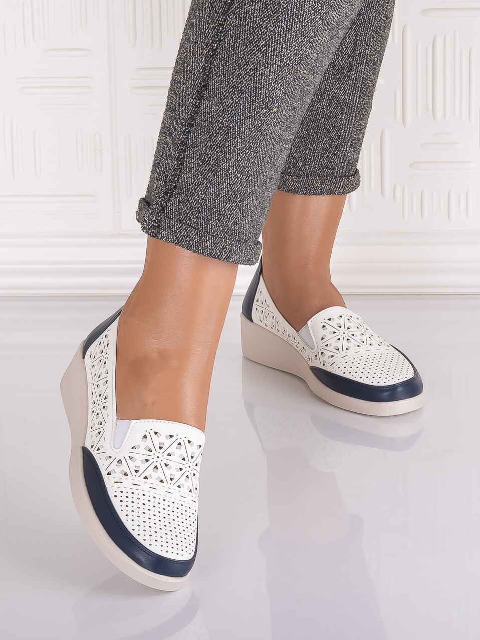 Pantofi casual Albi dama din Piele Ecologica Aveline - imagine 4