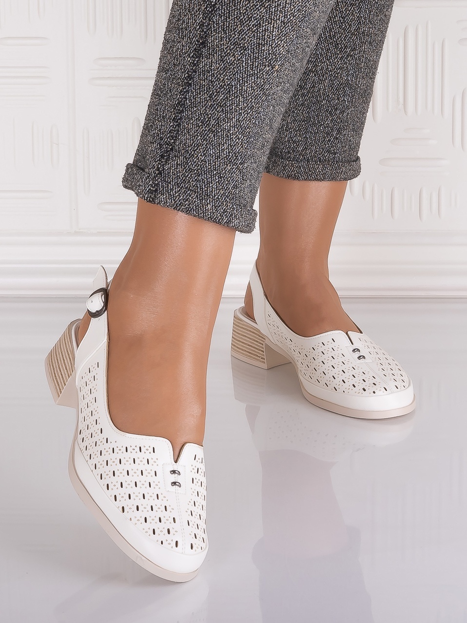 Pantofi casual Albi dama din Piele Ecologica Veranda - imagine 4