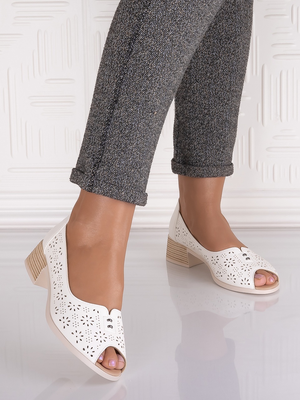 Pantofi casual Albi dama din Piele Ecologica Zampa - imagine 4