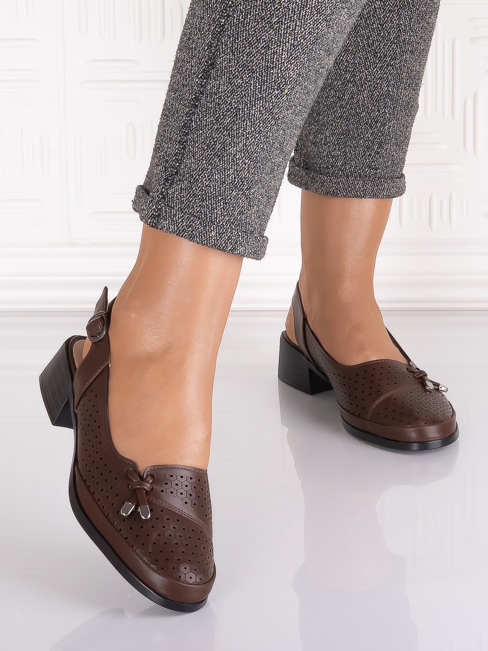 Pantofi casual Maro dama din Piele Ecologica Irinelea - imagine 4