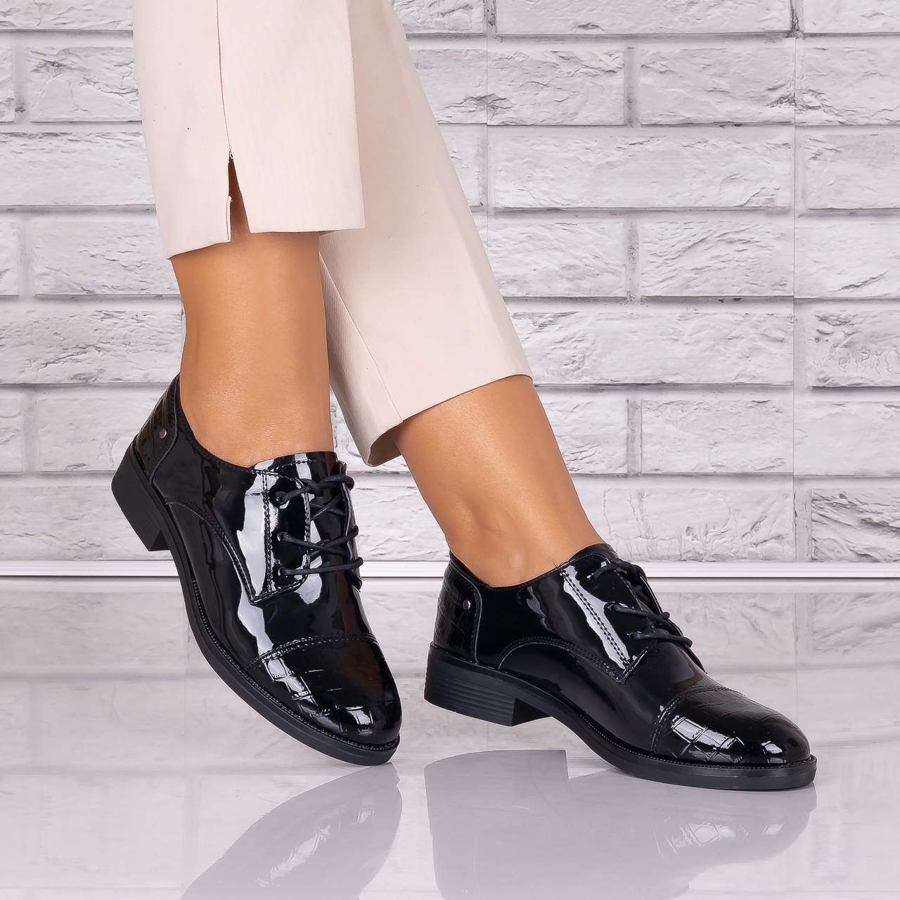 Pantofi dama casual Negri piele ecologica Lacuita Maisie Alivila - 3 | YEO