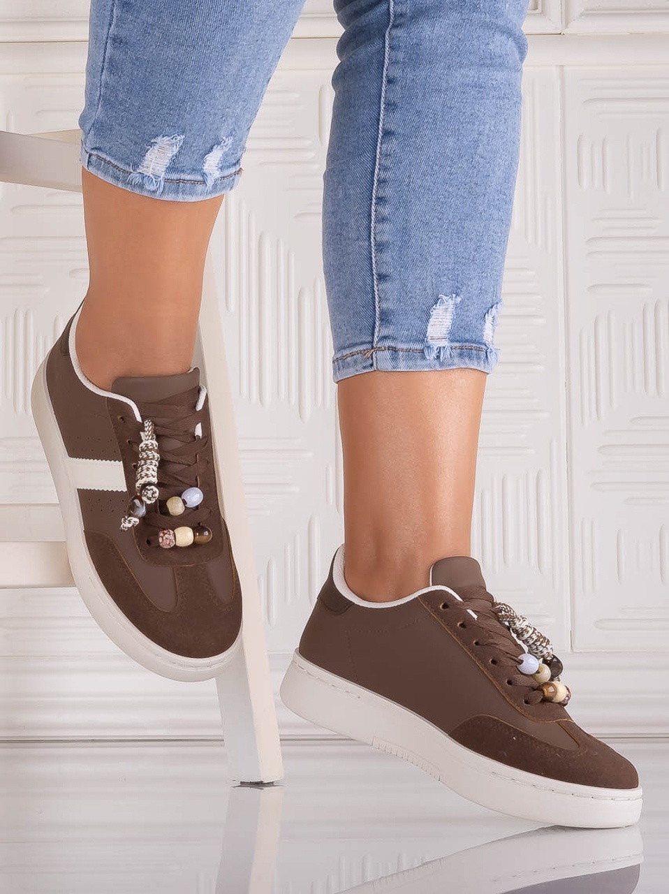 Adidasi dama Maro din Piele Ecologica Salvora - YIYI - imagine 2