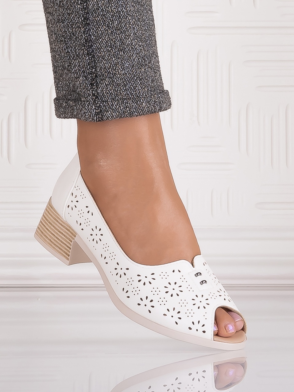 Pantofi casual Albi dama din Piele Ecologica Zampa - imagine 2